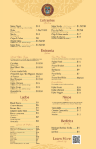 Amaryllis Taqueria Menu